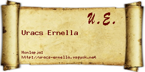 Uracs Ernella névjegykártya
